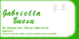 gabriella bucsu business card